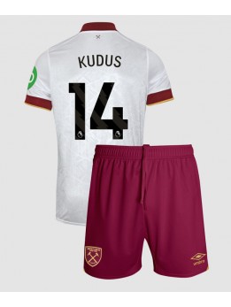 Detské Futbalové oblečenie West Ham United Mohammed Kudus #14 2024-25 Krátky Rukáv - Tretina (+ trenírky)